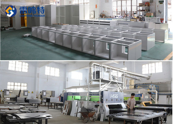 Banc d'île d'acier inoxydable de Lei Ming Te ISO14001 avec l'évier ovale